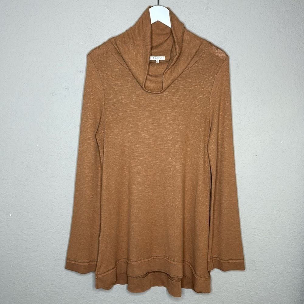 Z Supply Super Soft Long Sleeve Cowl Neck‎ Tunic Top Size Large